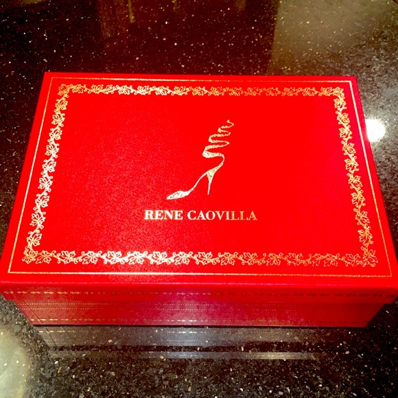 Rene Caovilla 130 MM Crystal Embellished Satin Platform Sandals - Picture 16 of 16